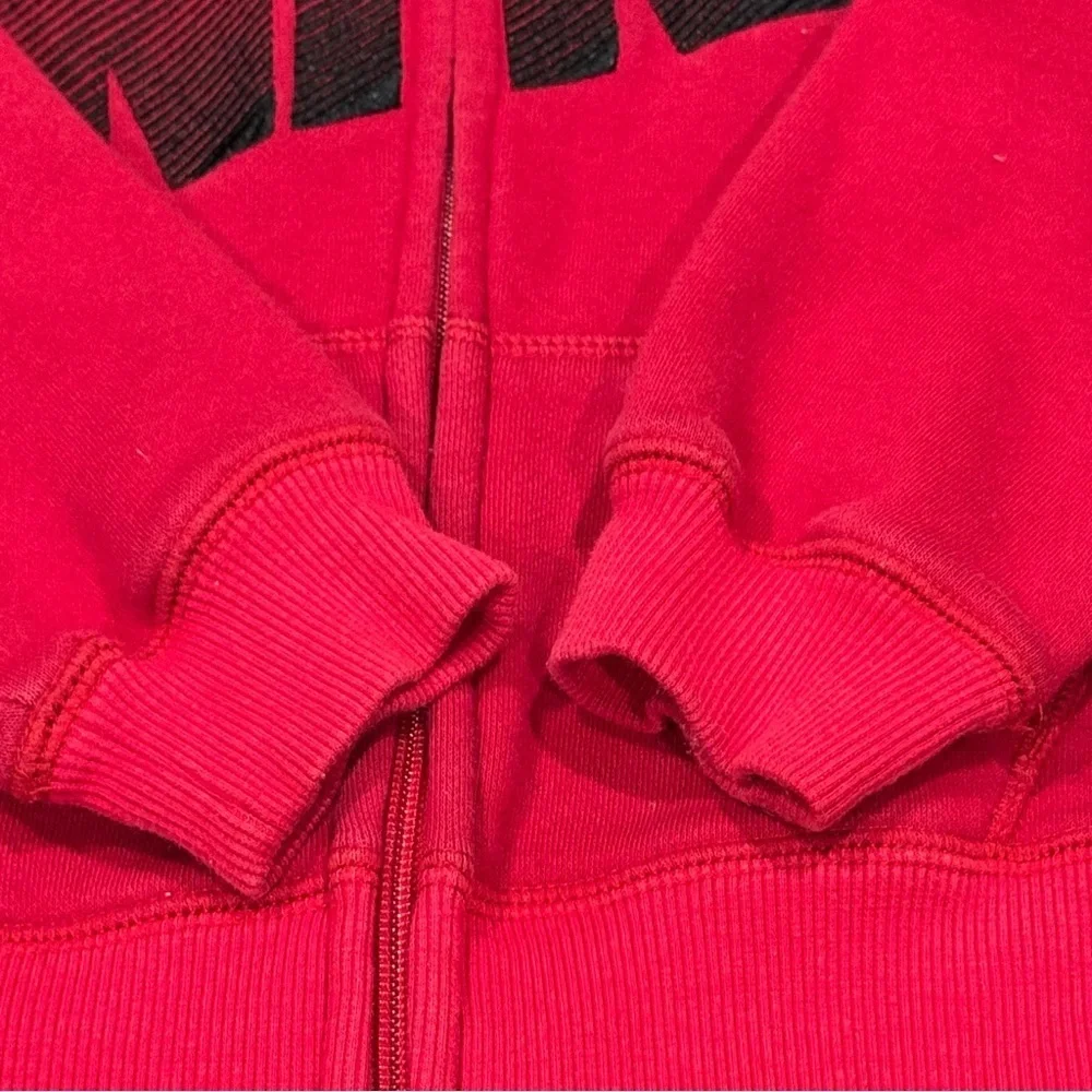 Nike Hoodie Jacket Youth 3T Red Full Zip Athletic Logo Toddler